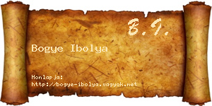 Bogye Ibolya névjegykártya